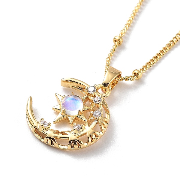 PandaHall Moon Brass Micro Pave Cubic Zirconia Pendant Necklaces, with Glass for Women, Light Gold, 17.52 inch(445mm) Cubic Zirconia Moon..., Clear
PandaHall Moon Brass Micro Pave Cubic Zirconia Pendant Necklaces, with Glass for Women, Light Gold, 17.52 inch(445mm) Cubic Zirconia Moon..., Clear