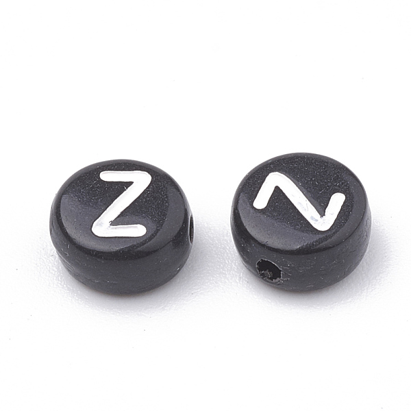 PandaHall Opaque Acrylic Beads, Horizontal Hole, Alphabet Style, Flat Round, Letter.Z, 7x4mm, Hole: 1.5mm, about 3700pcs/500g Acrylic Letter..., Black
PandaHall Opaque Acrylic Beads, Horizontal Hole, Alphabet Style, Flat Round, Letter.Z, 7x4mm, Hole: 1.5mm, about 3700pcs/500g Acrylic Letter..., Black