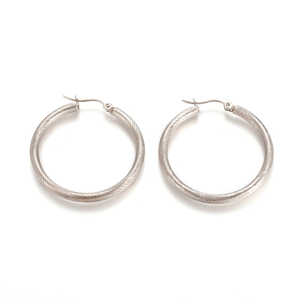 PandaHall 304 Stainless Steel Geometric Hoop Earrings, Hypoallergenic Earrings, Twist Ring, Stainless Steel Color, 35~35.5x3mm, 9 Gauge, Pin...
PandaHall 304 Stainless Steel Geometric Hoop Earrings, Hypoallergenic Earrings, Twist Ring, Stainless Steel Color, 35~35.5x3mm, 9 Gauge, Pin...