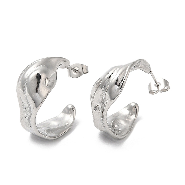 PandaHall 304 Stainless Steel Irregular Twist Stud Earrings, Half Hoop Earrings, Stainless Steel Color, 23.5~24.5x10mm 304 Stainless Steel...
PandaHall 304 Stainless Steel Irregular Twist Stud Earrings, Half Hoop Earrings, Stainless Steel Color, 23.5~24.5x10mm 304 Stainless Steel...