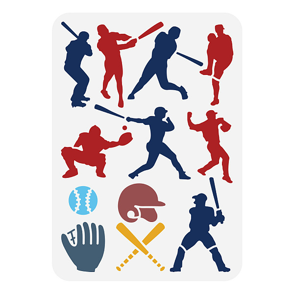 PandaHall BENECREAT Baseball Player Stencil 12x8" Baseball Pattern Painting Template Reusable Plastic Sports Theme Stencil DIY Art Stencil...
PandaHall BENECREAT Baseball Player Stencil 12x8" Baseball Pattern Painting Template Reusable Plastic Sports Theme Stencil DIY Art Stencil...