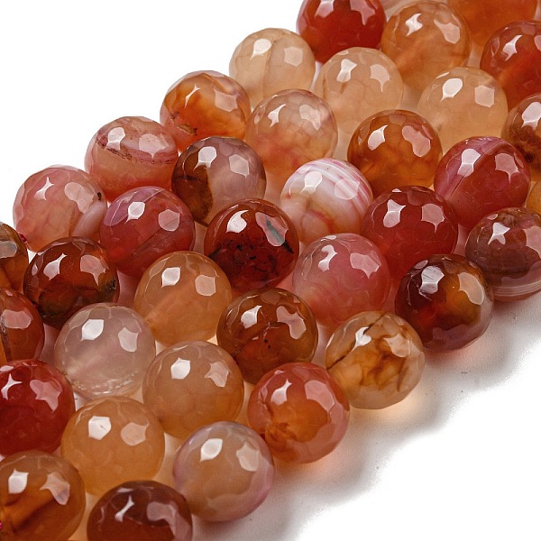PandaHall Faceted Natural Banded Agate Beads Strands, Round, Dyed & Heated, Tomato, 12mm, Hole: 1.6mm, about 31pcs/strand, 14.76''(37.5cm)..., Red
PandaHall Faceted Natural Banded Agate Beads Strands, Round, Dyed & Heated, Tomato, 12mm, Hole: 1.6mm, about 31pcs/strand, 14.76''(37.5cm)..., Red
