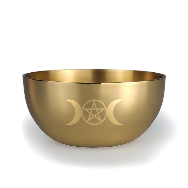 PandaHall Brass Offering Bowl Ornament, for Altar Ceremony Ritual Use Decoration, Golden, Pentagram Triple Moon, 80x35mm Brass Moon
PandaHall Brass Offering Bowl Ornament, for Altar Ceremony Ritual Use Decoration, Golden, Pentagram Triple Moon, 80x35mm Brass Moon