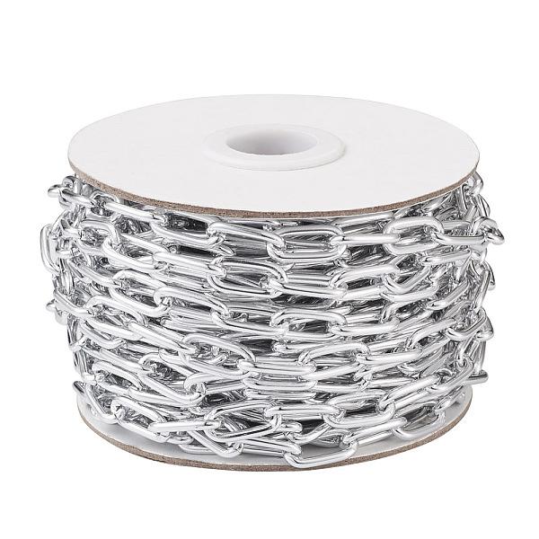 PandaHall Aluminum Paperclip Chains, Drawn Elongated Cable Chains, Unwelded, Gainsboro, 15.5x7.5x2mm, about 32.81 Feet(10m)/Roll Aluminum..., Gray
PandaHall Aluminum Paperclip Chains, Drawn Elongated Cable Chains, Unwelded, Gainsboro, 15.5x7.5x2mm, about 32.81 Feet(10m)/Roll Aluminum..., Gray