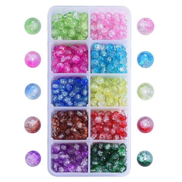 PandaHall 600Pcs 10 Colors Baking Painted Crackle Glass Bead Strands, Round, Mixed Color, 6mm, Hole: 1.3~1.6mm, 60pcs/color Glass Round..., Multicolor
PandaHall 600Pcs 10 Colors Baking Painted Crackle Glass Bead Strands, Round, Mixed Color, 6mm, Hole: 1.3~1.6mm, 60pcs/color Glass Round..., Multicolor