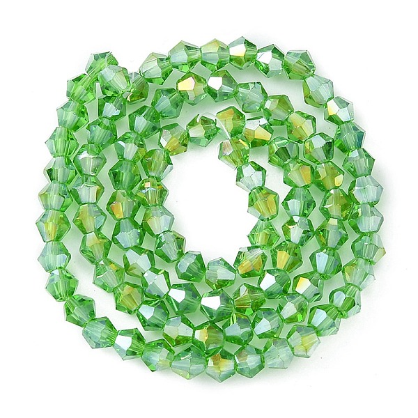 PandaHall Transparent Glass Beads, AB Color Plated, Faceted Bicone, Lime Green, 4x4mm, Hole: 1mm, about 92~96pcs/strand, 13.78~14.37 inch...
PandaHall Transparent Glass Beads, AB Color Plated, Faceted Bicone, Lime Green, 4x4mm, Hole: 1mm, about 92~96pcs/strand, 13.78~14.37 inch...