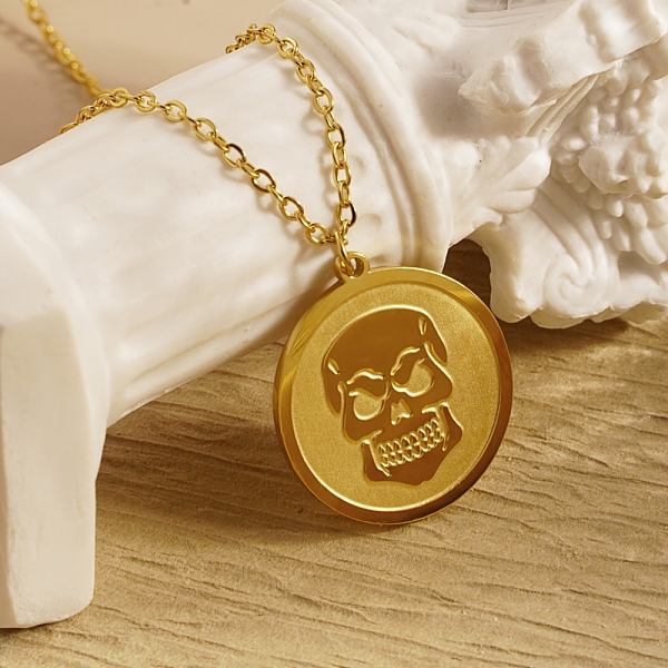 PandaHall Skull Pendant Necklaces, Stainless Steel Cable Chain Necklaces for Women Other
PandaHall Skull Pendant Necklaces, Stainless Steel Cable Chain Necklaces for Women Other