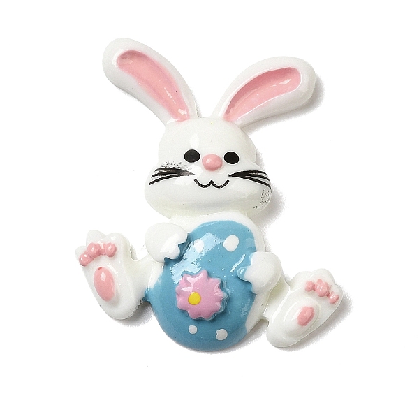 PandaHall Opaque Resin Cabochons, Rabbit with Easter Egg, Light Sky Blue, 27x24x6mm Resin Rabbit
PandaHall Opaque Resin Cabochons, Rabbit with Easter Egg, Light Sky Blue, 27x24x6mm Resin Rabbit