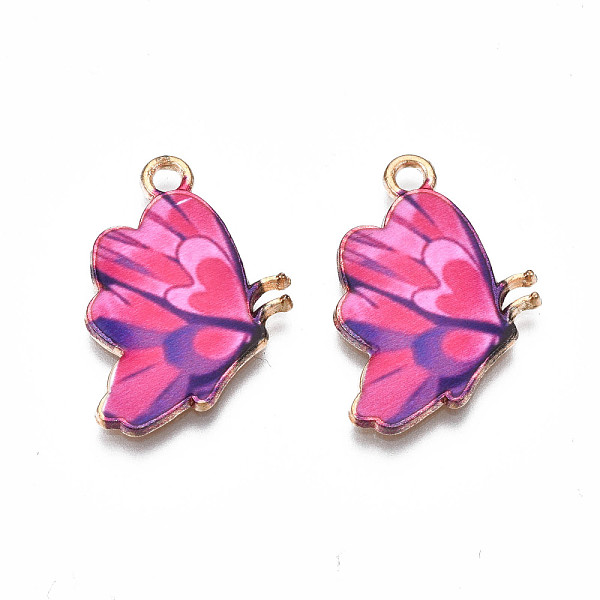 PandaHall Printed Alloy Pendants, Cadmium Free & Nickel Free & Lead Free, Light Gold, Butterfly, Hot Pink, 24.5x16.5x1.5mm, Hole: 1.8mm...
PandaHall Printed Alloy Pendants, Cadmium Free & Nickel Free & Lead Free, Light Gold, Butterfly, Hot Pink, 24.5x16.5x1.5mm, Hole: 1.8mm...