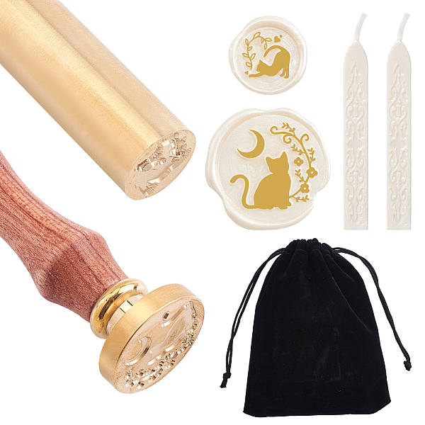 PandaHall CRASPIRE Brass Wax Seal Stamps, Column Brass Handles, Sealing Wax Sticks, Rectangle Velvet Pouches, Golden, 5pcs/set Brass
PandaHall CRASPIRE Brass Wax Seal Stamps, Column Brass Handles, Sealing Wax Sticks, Rectangle Velvet Pouches, Golden, 5pcs/set Brass