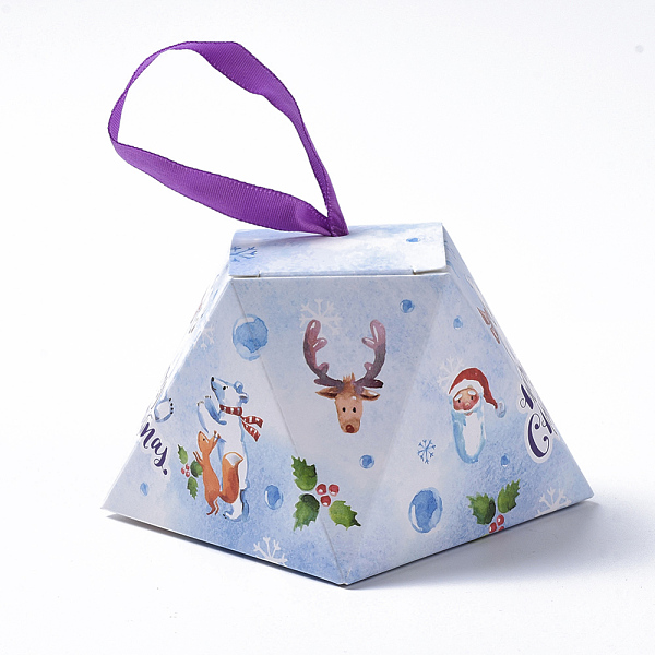 PandaHall Christmas Gift Boxes, with Ribbon, Gift Wrapping Bags, for Presents Candies Cookies, Light Blue, 8.1x8.1x6.4cm Paper Polygon
PandaHall Christmas Gift Boxes, with Ribbon, Gift Wrapping Bags, for Presents Candies Cookies, Light Blue, 8.1x8.1x6.4cm Paper Polygon
