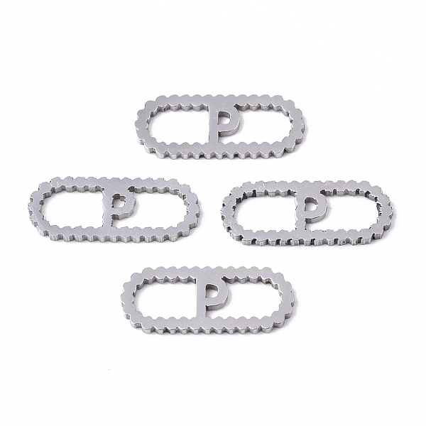PandaHall 201 Stainless Steel Links Connectors, Laser Cut, Oval with Letter, Stainless Steel Color, Letter.P, 15x6x1mm, Hole: 4x5~7mm 201...
PandaHall 201 Stainless Steel Links Connectors, Laser Cut, Oval with Letter, Stainless Steel Color, Letter.P, 15x6x1mm, Hole: 4x5~7mm 201...