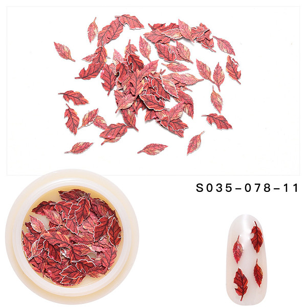 PandaHall Paper Cabochons, Faddish Nail Art Decorations, Leaf, FireBrick, 3~10x3~7x0.1mm, 50pcs/box Paper Leaf Red
PandaHall Paper Cabochons, Faddish Nail Art Decorations, Leaf, FireBrick, 3~10x3~7x0.1mm, 50pcs/box Paper Leaf Red