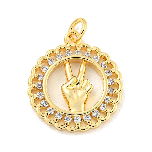 PandaHall Brass Micro Pave Clear Cubic Zirconia Pendants, Gesture, Real 18K Gold Plated, 21x18x2mm, Hole: 3mm Brass+Cubic Zirconia Others...
PandaHall Brass Micro Pave Clear Cubic Zirconia Pendants, Gesture, Real 18K Gold Plated, 21x18x2mm, Hole: 3mm Brass+Cubic Zirconia Others...