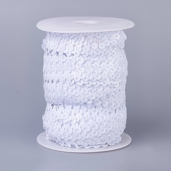 PandaHall Plastic Paillette Elastic Beads, Sequins Beads, Ornament Accessories, 3 Rows Paillette Roll, Flat Round, White, 25x1.5mm, 10m/roll...
PandaHall Plastic Paillette Elastic Beads, Sequins Beads, Ornament Accessories, 3 Rows Paillette Roll, Flat Round, White, 25x1.5mm, 10m/roll...