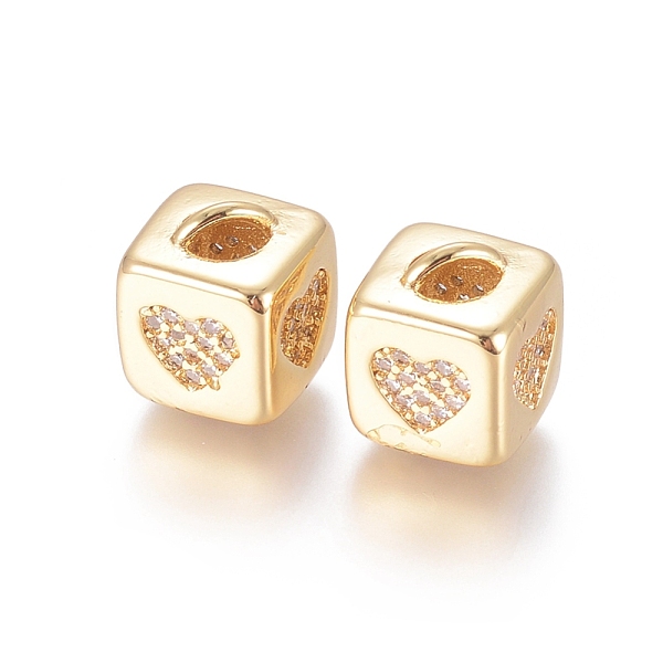 PandaHall Brass Micro Pave Cubic Zirconia Beads, Long-Lasting Plated, Cube with Heart Pattern, Golden, Clear, Golden, 10x8x8.5mm, Hole...
PandaHall Brass Micro Pave Cubic Zirconia Beads, Long-Lasting Plated, Cube with Heart Pattern, Golden, Clear, Golden, 10x8x8.5mm, Hole...