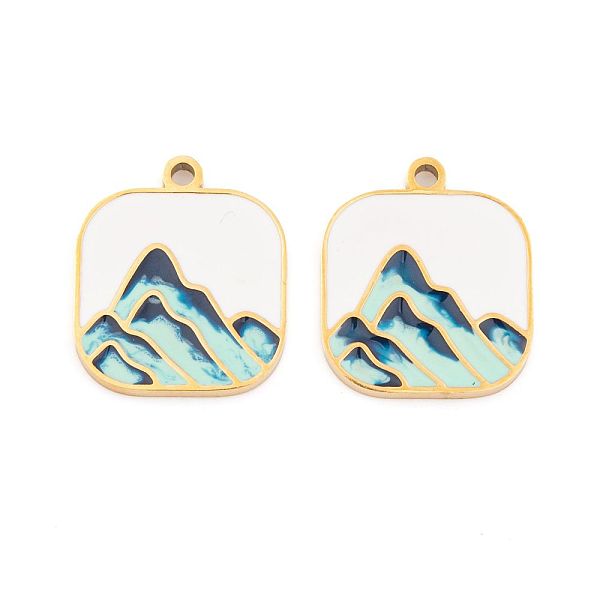 PandaHall Ion Plating(IP) 304 Stainless Steel Pendants, with Enamel, Real 18K Gold Plated, Square with Moutain Charm, White, 17.5x15x1.5mm...
PandaHall Ion Plating(IP) 304 Stainless Steel Pendants, with Enamel, Real 18K Gold Plated, Square with Moutain Charm, White, 17.5x15x1.5mm...