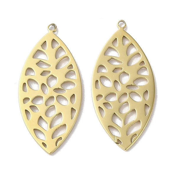 PandaHall 304 Stainless Steel Pendants, Hollow Leaf Charm, Real 18K Gold Plated, 21x9.5x0.7mm, Hole: 0.8mm 304 Stainless Steel Leaf
PandaHall 304 Stainless Steel Pendants, Hollow Leaf Charm, Real 18K Gold Plated, 21x9.5x0.7mm, Hole: 0.8mm 304 Stainless Steel Leaf