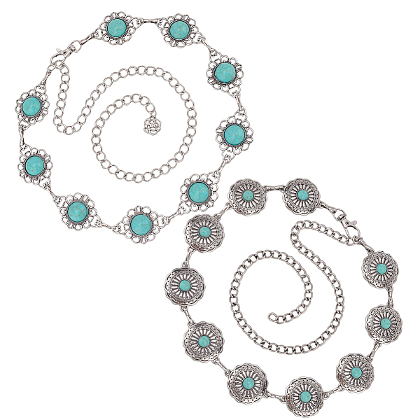 PandaHall ARRICRAFT 2Pcs 2 Styles Alloy Flower Link Chain Belt with Resin Beaded, Retro Waist Chain for Shirt Skirt Dress Overcoat, Antique...
PandaHall ARRICRAFT 2Pcs 2 Styles Alloy Flower Link Chain Belt with Resin Beaded, Retro Waist Chain for Shirt Skirt Dress Overcoat, Antique...