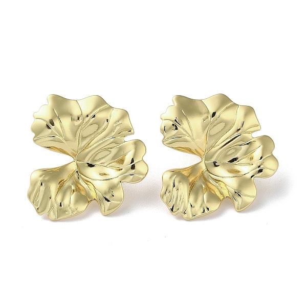 PandaHall Rack Plating Brass Leaf Stud Earrings, Lead Free & Cadmium Free, Real 18K Gold Plated, 27x25.5mm Brass Leaf
PandaHall Rack Plating Brass Leaf Stud Earrings, Lead Free & Cadmium Free, Real 18K Gold Plated, 27x25.5mm Brass Leaf