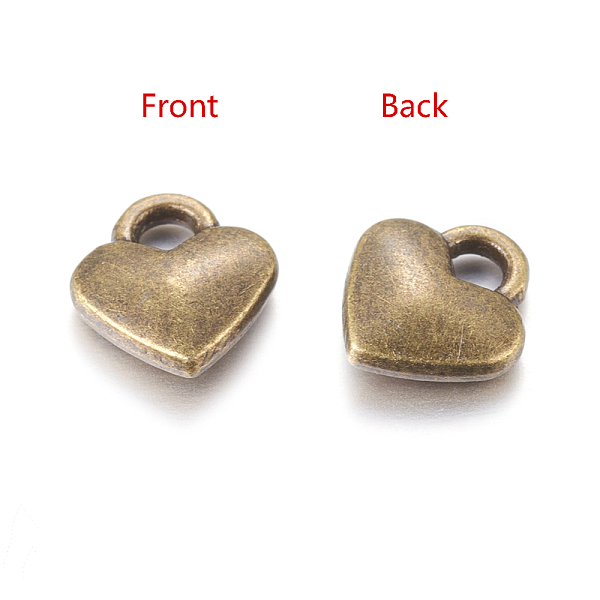 PandaHall Tibetan Style Alloy Heart Charms, Cadmium Free & Lead Free, Antique Bronze, 8x7x2.5mm, Hole: 2mm Alloy Heart
PandaHall Tibetan Style Alloy Heart Charms, Cadmium Free & Lead Free, Antique Bronze, 8x7x2.5mm, Hole: 2mm Alloy Heart