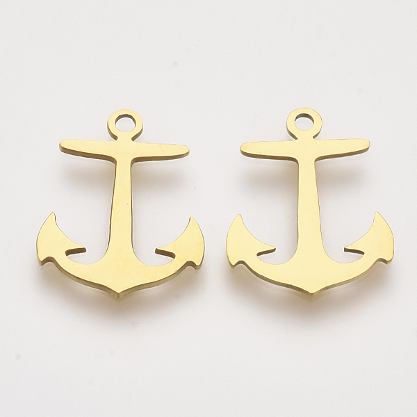 PandaHall 201 Stainless Steel Pendants, Laser Cut Pendants, Anchor, Golden, 16x13.5x1mm, Hole: 1.4mm 201 Stainless Steel Anchor & Helm
PandaHall 201 Stainless Steel Pendants, Laser Cut Pendants, Anchor, Golden, 16x13.5x1mm, Hole: 1.4mm 201 Stainless Steel Anchor & Helm