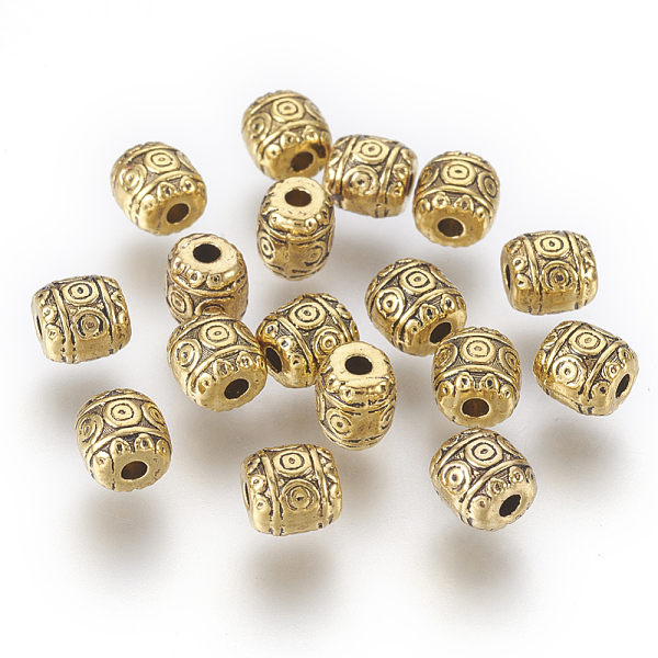 PandaHall Tibetan Style Beads, Zinc Alloy Beads, Antique Golden Color, Barrel, Lead Free & Cadmium Free, Barrel, Size: about 6mm in diameter...
PandaHall Tibetan Style Beads, Zinc Alloy Beads, Antique Golden Color, Barrel, Lead Free & Cadmium Free, Barrel, Size: about 6mm in diameter...