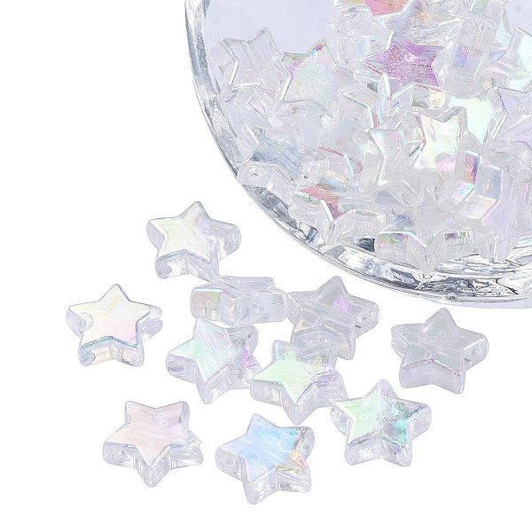 PandaHall Eco-Friendly Transparent Acrylic Beads, Star, AB Color, Clear AB, 10x4mm, Hole: 1.5mm, about 100pcs/bag Acrylic Star White
PandaHall Eco-Friendly Transparent Acrylic Beads, Star, AB Color, Clear AB, 10x4mm, Hole: 1.5mm, about 100pcs/bag Acrylic Star White