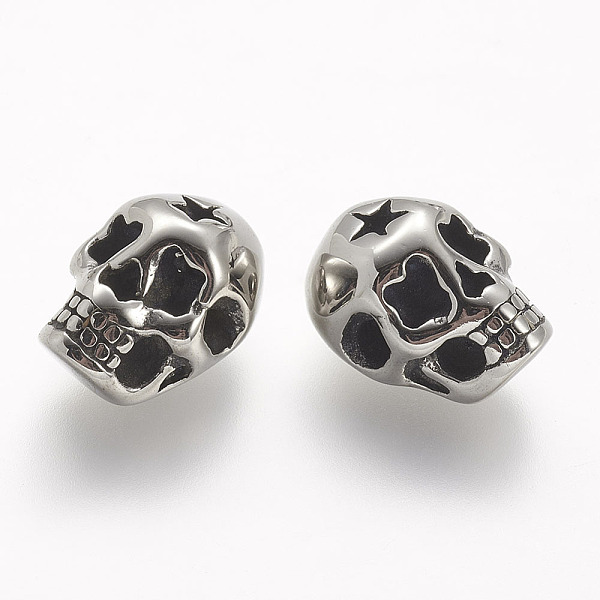 PandaHall 304 Stainless Steel Beads, Skull, Antique Silver, 14x11x8.5mm, Hole: 3mm 304 Stainless Steel Skull
PandaHall 304 Stainless Steel Beads, Skull, Antique Silver, 14x11x8.5mm, Hole: 3mm 304 Stainless Steel Skull
