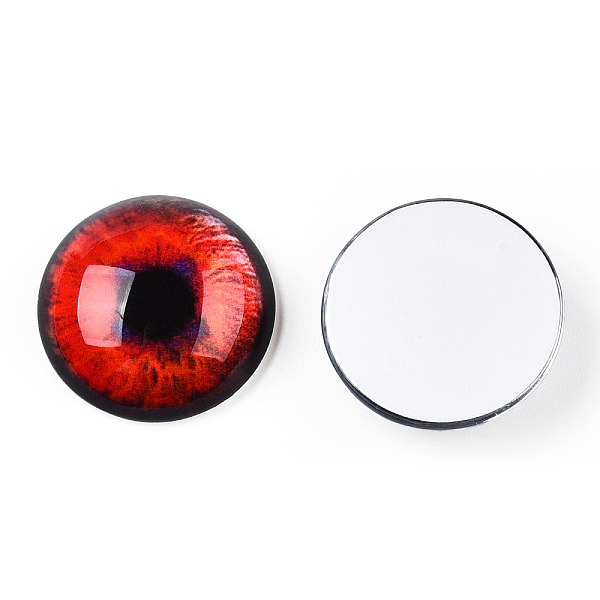 PandaHall Glass Cabochons, Half Round with Eye, Red, 20x6.5mm Glass Half Round Red
PandaHall Glass Cabochons, Half Round with Eye, Red, 20x6.5mm Glass Half Round Red