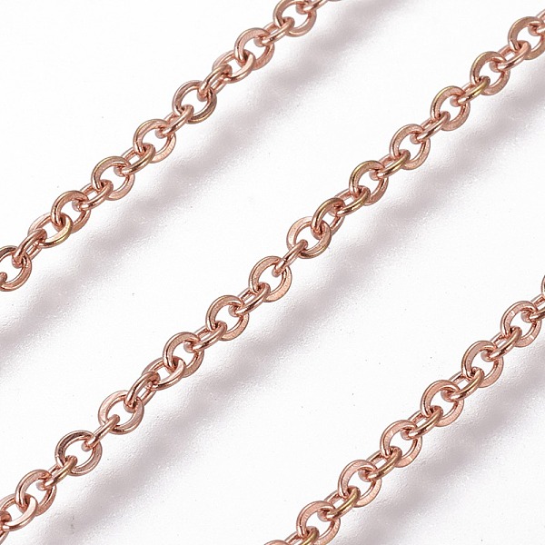 PandaHall 304 Stainless Steel Cable Chains, Soldered, with Spool, Flat Oval, Rose Gold, 2mm, Link: 2.5x2x0.4mm, about 82.02 Feet(25m)/roll...
PandaHall 304 Stainless Steel Cable Chains, Soldered, with Spool, Flat Oval, Rose Gold, 2mm, Link: 2.5x2x0.4mm, about 82.02 Feet(25m)/roll...