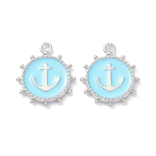 PandaHall Eco-Friendly Stainless Steel Enamel Pendants, Platinum, Long-Lasting Plated, Flat Round with Anchor, Cyan, 20x16.5x2.2mm, Hole...
PandaHall Eco-Friendly Stainless Steel Enamel Pendants, Platinum, Long-Lasting Plated, Flat Round with Anchor, Cyan, 20x16.5x2.2mm, Hole...