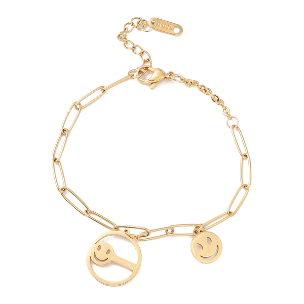 PandaHall Vacuum Plating Flat Round with Word Keep Smile Charm Necklace with 304 Stainless Steel Paperclip Chains for Women, Golden, 7-1/8...
PandaHall Vacuum Plating Flat Round with Word Keep Smile Charm Necklace with 304 Stainless Steel Paperclip Chains for Women, Golden, 7-1/8...
