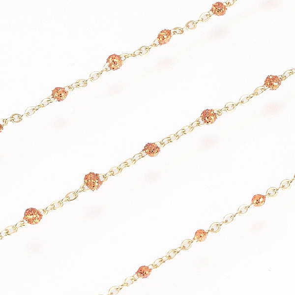PandaHall 3.28 Feet 304 Stainless Steel Handmade Beaded Chain, Cable Chains, with Enamel and Glitter Powder, Long-Lasting Plated, Soldered..., Orange
PandaHall 3.28 Feet 304 Stainless Steel Handmade Beaded Chain, Cable Chains, with Enamel and Glitter Powder, Long-Lasting Plated, Soldered..., Orange