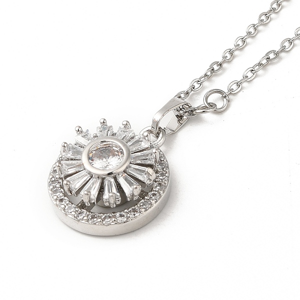 PandaHall Rotatable Spinner Brass Micro Pave Clear Cubic Zirconia Pendant Necklaces, Flower, Platinum, 16.10 inch(40.9cm) Brass Flower Clear
PandaHall Rotatable Spinner Brass Micro Pave Clear Cubic Zirconia Pendant Necklaces, Flower, Platinum, 16.10 inch(40.9cm) Brass Flower Clear