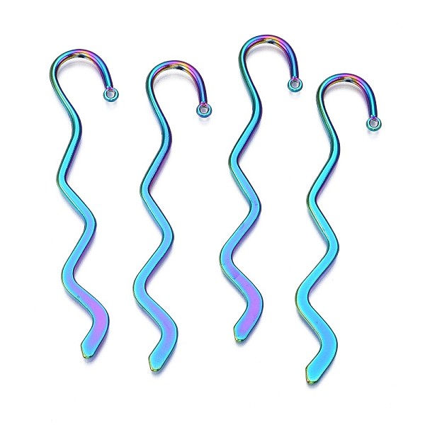 PandaHall Rainbow Color Alloy Bookmark Findings, Wave Hook Bookmark Findings with Hole, Cadmium Free & Nickel Free & Lead Free, 82x17x1.5mm...
PandaHall Rainbow Color Alloy Bookmark Findings, Wave Hook Bookmark Findings with Hole, Cadmium Free & Nickel Free & Lead Free, 82x17x1.5mm...
