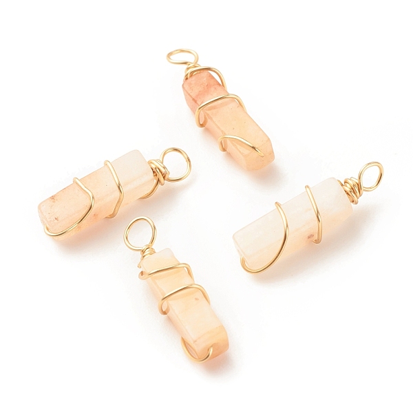PandaHall Natural Carnlian Pendants, with Golden Tone Copper Wire Wrapped, Cuboid, 19~20x6x6mm, Hole: 2.5~3mm Carnelian Cuboid
PandaHall Natural Carnlian Pendants, with Golden Tone Copper Wire Wrapped, Cuboid, 19~20x6x6mm, Hole: 2.5~3mm Carnelian Cuboid