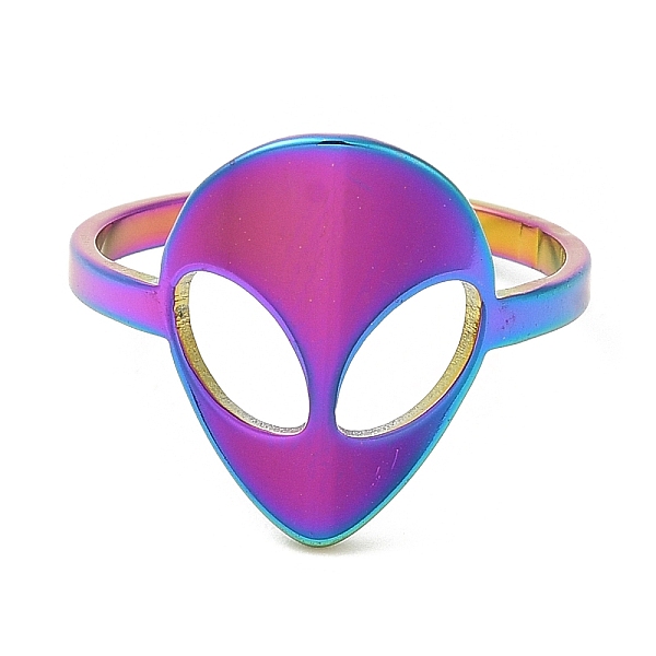 PandaHall Ion Plating(IP) 304 Stainless Steel Alien Face Adjustable Ring for Women, Rainbow Color, Inner Diameter: 16.6mm 304 Stainless...
PandaHall Ion Plating(IP) 304 Stainless Steel Alien Face Adjustable Ring for Women, Rainbow Color, Inner Diameter: 16.6mm 304 Stainless...