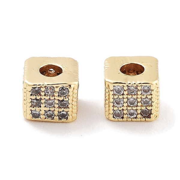 PandaHall Brass Micro Pave Clear Cubic Zirconia Beads, Cube, Real 18K Gold Plated, 4x4.8x4.8mm, Hole: 2mm Brass+Cubic Zirconia Cube
PandaHall Brass Micro Pave Clear Cubic Zirconia Beads, Cube, Real 18K Gold Plated, 4x4.8x4.8mm, Hole: 2mm Brass+Cubic Zirconia Cube