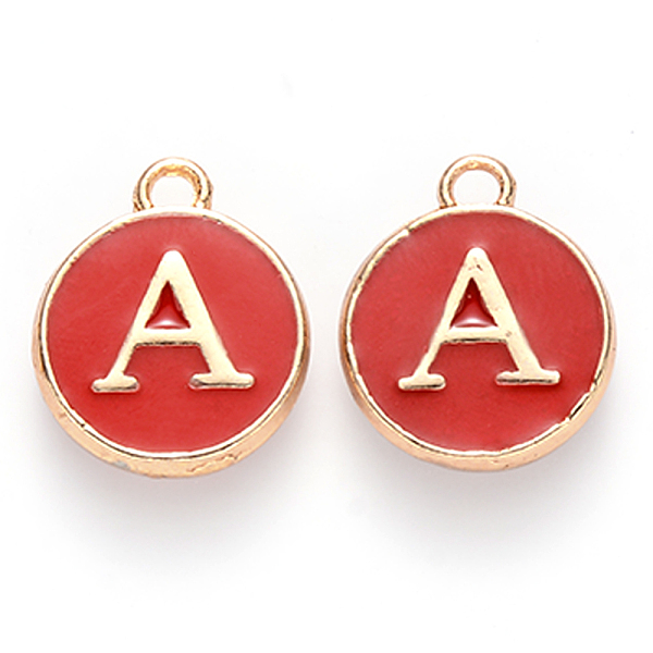 PandaHall Golden Plated Alloy Enamel Charms, Cadmium Free & Lead Free, Enamelled Sequins, Flat Round, Red, Letter.A, 14x12x2mm, Hole: 1.5mm...
PandaHall Golden Plated Alloy Enamel Charms, Cadmium Free & Lead Free, Enamelled Sequins, Flat Round, Red, Letter.A, 14x12x2mm, Hole: 1.5mm...