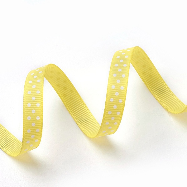PandaHall Polka Dot Ribbon Grosgrain Ribbon, Yellow, three points on an oblique line, about 3/8 inch(10mm) wide, 50yards/roll(45.72m/roll)...
PandaHall Polka Dot Ribbon Grosgrain Ribbon, Yellow, three points on an oblique line, about 3/8 inch(10mm) wide, 50yards/roll(45.72m/roll)...