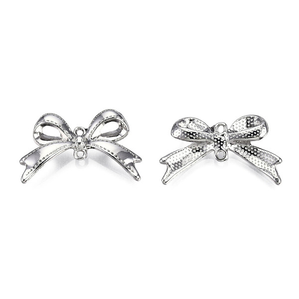 PandaHall Alloy Connector Charms, Cadmium Free & Nickel Free & Lead Free, Bowknot, Platinum, 17x27x6mm, Hole: 1.2mm Alloy Bowknot
PandaHall Alloy Connector Charms, Cadmium Free & Nickel Free & Lead Free, Bowknot, Platinum, 17x27x6mm, Hole: 1.2mm Alloy Bowknot