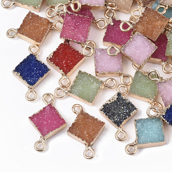 PandaHall Druzy Resin Links connectors, with Edge Light Gold Plated Iron Loops, Rhombus, Mixed Style, Mixed Color, 20~21x13x4mm, Hole: 1.8mm..., Multicolor
PandaHall Druzy Resin Links connectors, with Edge Light Gold Plated Iron Loops, Rhombus, Mixed Style, Mixed Color, 20~21x13x4mm, Hole: 1.8mm..., Multicolor