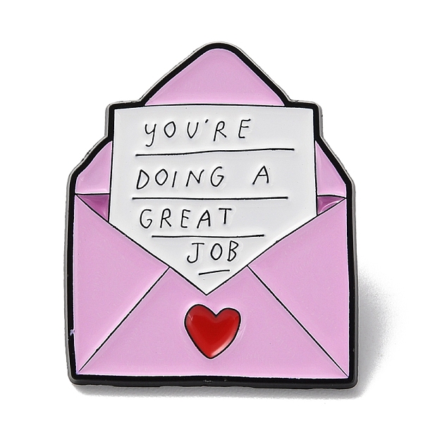 PandaHall Word You're Doing A Great Job Enamel Pins, Black Zinc Alloy Brooch for Women, Envelope, 31.5x26.5x1.5mm Alloy+Enamel Envelope..., Purple
PandaHall Word You're Doing A Great Job Enamel Pins, Black Zinc Alloy Brooch for Women, Envelope, 31.5x26.5x1.5mm Alloy+Enamel Envelope..., Purple
