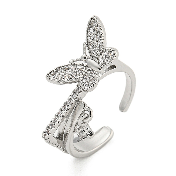 PandaHall Brass Micro Pave Cubic Zirconia Cuff Rings, Butterfly Open Rings for Women, Long-Lasting Plated, Platinum, Adjustable Brass+Cubic..., Clear
PandaHall Brass Micro Pave Cubic Zirconia Cuff Rings, Butterfly Open Rings for Women, Long-Lasting Plated, Platinum, Adjustable Brass+Cubic..., Clear