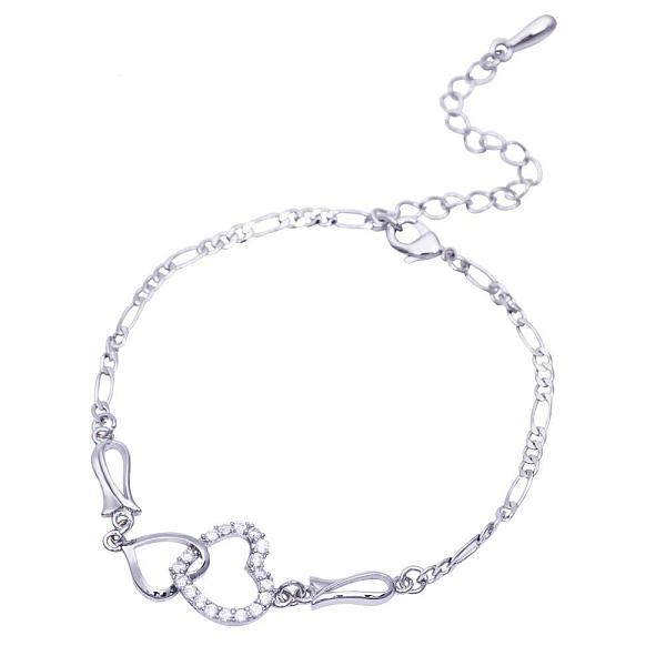 PandaHall Brass Cubic Zirconia Link Chain Bracelets, with Lobster Claw Clasps, Heart to Heart, Clear, Real Platinum Plated, 9-7/8 inch(25cm)...
PandaHall Brass Cubic Zirconia Link Chain Bracelets, with Lobster Claw Clasps, Heart to Heart, Clear, Real Platinum Plated, 9-7/8 inch(25cm)...