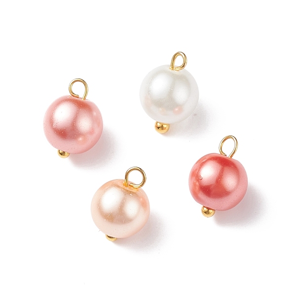 PandaHall Glass Pearl Pendants, with Golden Plated Brass Findings, Round, Light Salmon, 11x8.5mm, Hole: 2mm Glass Round
PandaHall Glass Pearl Pendants, with Golden Plated Brass Findings, Round, Light Salmon, 11x8.5mm, Hole: 2mm Glass Round