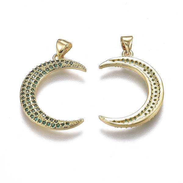 PandaHall Brass Micro Pave Cubic Zirconia Pendants, Real 18K Gold Plated, Long-Lasting Plated, with Snap on Bails, Moon, Green...
PandaHall Brass Micro Pave Cubic Zirconia Pendants, Real 18K Gold Plated, Long-Lasting Plated, with Snap on Bails, Moon, Green...