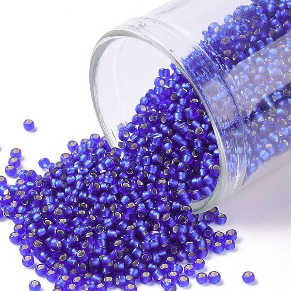 PandaHall TOHO Round Seed Beads, Japanese Seed Beads, (28F) Silver Lined Frost Dark Sapphire, 15/0, 1.5mm, Hole: 0.7mm, about 3000pcs/bottle..., Blue
PandaHall TOHO Round Seed Beads, Japanese Seed Beads, (28F) Silver Lined Frost Dark Sapphire, 15/0, 1.5mm, Hole: 0.7mm, about 3000pcs/bottle..., Blue