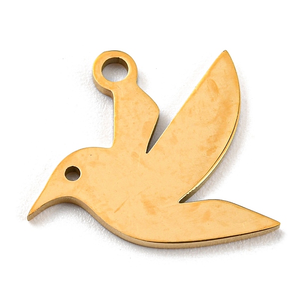 PandaHall Golden Plated 304 Stainless Steel Pendants, Laser Cut, Bird, 13x14x1mm, Hole: 1.2mm 304 Stainless Steel Bird
PandaHall Golden Plated 304 Stainless Steel Pendants, Laser Cut, Bird, 13x14x1mm, Hole: 1.2mm 304 Stainless Steel Bird